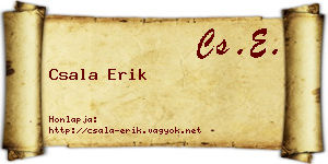 Csala Erik névjegykártya